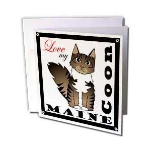  Salak Designs Cats   Love My Maine Coon Cat   Brown Tabby with White 