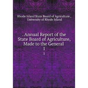   University of Rhode Island Rhode Island State Board of Agriculture