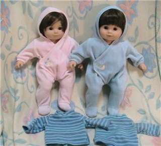 American Girl Bitty Baby Twins Set w Sled, Double Stroller, Snowsuits 