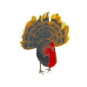   Wildlife Bird Turkey 3 1/4 Feather, Rust/Black/Red