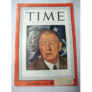    Time Magazine, September 7, 1942 Frank Knox Time Inc. Books