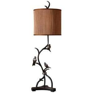  Uttermost Three Little Birds and Bamboo Buffet Table Lamp 