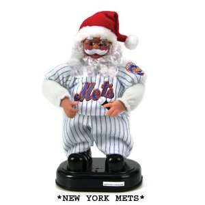  12 MLB New York Mets Animated Rock & Roll Santa Claus 