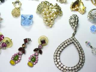 Vintage Rhinestone & Crystal Repair Recovery Jewelry Lot  