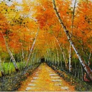 INAM   WOODED CANOPY   Original Oil Painting on Unstretched Canvas