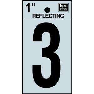  Hy Ko Prod. RV15 3 Reflective Numbers (Pack of 10)