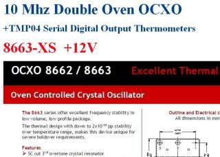 10 Mhz Double Oven OCXO +TMP04 8663 XS +12V  
