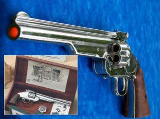   Boxed Set Replica 1869 S&W Schofield Revolver Prop Gun Nickel  