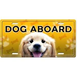  Dog Aboard   Cool License Plate Automotive