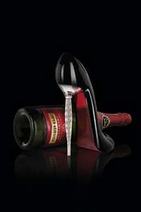   louboutin a marvelous crystal stiletto champagne flute by this
