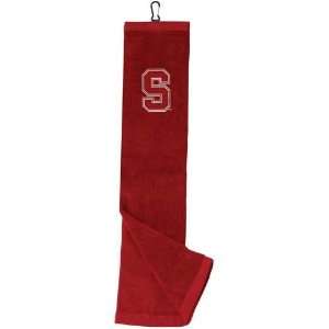  Stanford Cardinal NCAA Embroidered Tri Fold Towel Sports 