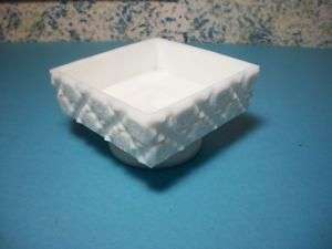 Westmoreland Milk Glass Old Quilt Candy Dish  
