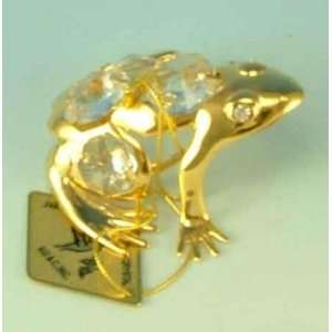  Frog Gold & Crystal Ornament