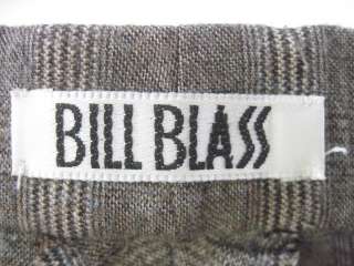 BILL BLASS Wool Plaid Blazer Pleated Pants Suit Sz S  
