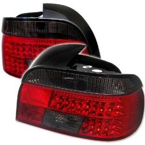  97 03 BMW E39 5 Series Led Taillights   Red Smoke 