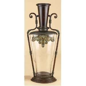  Elegant Metal Glass Decorative Vase