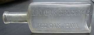 Old Antique Bottle RED OAK GROCERY CO. Red Oak IA Iowa  