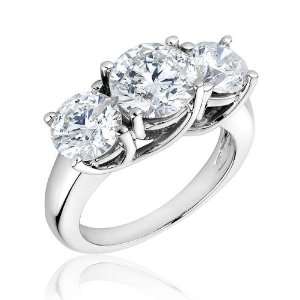  Three Stone Diamond Ring 4ctw   Size 7 Jewelry