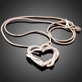 ARINNA Swarovski Crystal heart 18KGP Necklace pandant  