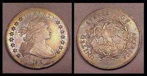 1795 Draped Bust Dollar (Small Eagle) CH/XF+ (toned)  