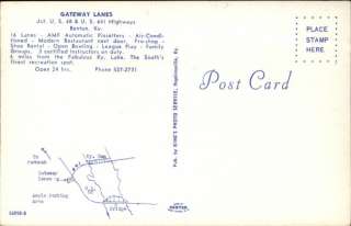 BENTON KY Gateway Lines Bowling Lanes Multi View Old Postcard  