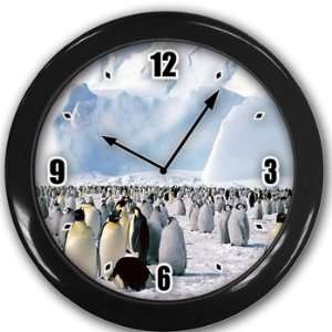  Penguins Wall Clock Black Great Unique Gift Idea Office 