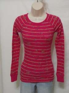   Knit Long Sleeve Form Fitting Layering Tee Top   S 400912211707  