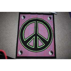  Peace Sign with Yin Yang Signs Blacklight
