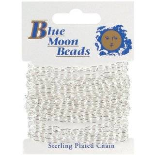  Blue Moon Beads Silver Plated Chains, Small Cable, 60 Inch 
