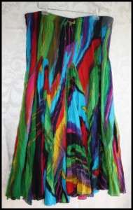   Skirt Women 3X Boho Gypsy Print Bold Cotton Full Long Maxi  