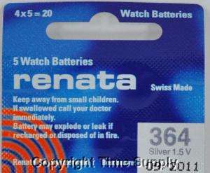 pcs 364 Renata Watch Batteries SR621SW FREE SHIP  