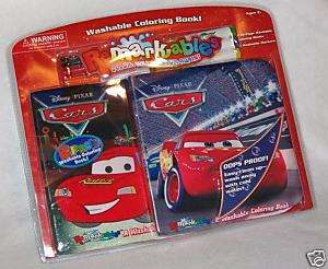 Disney Cars 2 pack Remarkables washable coloring book  
