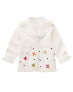 NWT Gymboree FALL HOMECOMING Ivory Flower Sweater  