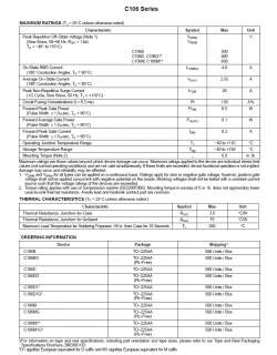 C106 C106D C106DG Pb Free RoHS SCR 4A 400V ON  