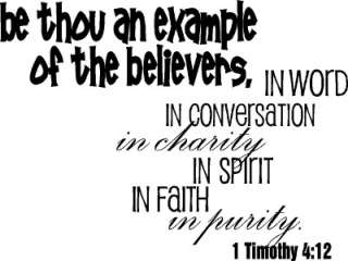 Be An Example Of Believers Christian Faith Vinyl Wall Decal Stickers 