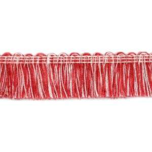  Cotton 1 3/8 Brushed Fringe Red/White By The Yard Arts 