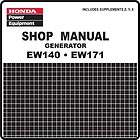 honda ew140 ew171 generator service repair manual 61zb460e4 one day 