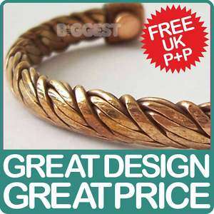   Unisex Twisted Rope Copper Bracelet Therapy New Cuff Bangle  