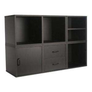 New Wood Cube Storage System Unit in Black   45 x 30  
