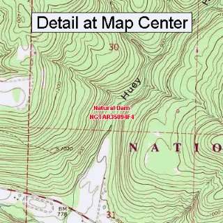 USGS Topographic Quadrangle Map   Natural Dam, Arkansas (Folded 