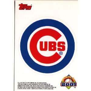  2001 Topps Opening Day Sticker Chicago Cubs Sports Collectibles