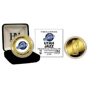 Highland Mint Utah Jazz 24Kt Gold And Color Team Mint Coin 