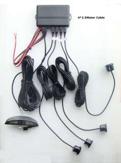 Wired LED Parking 4 sensor Car Reverse Backup Buzzer Alarm ,Various 