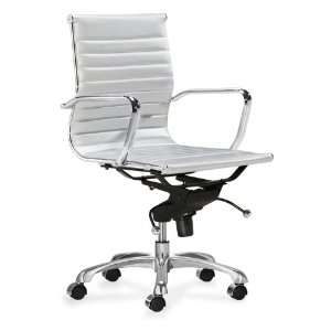  Zuo Lider Office Chair, Silver