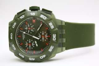 New Swatch Green Hero Men Chronograph Date Stop Watch SUIG401  