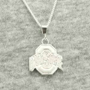 Ohio State Buckeyes Ladies Sterling Silver Charm Necklace 