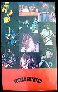 LYNYRD SKYNYRD Live Shot Collage Poster Mint  UK Original 1980 [XNM6 