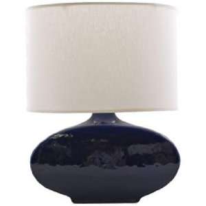    Haeger Potteries Oval Cobalt Blue Table Lamp