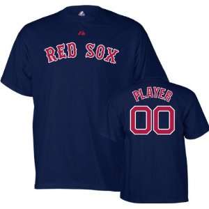 Boston Red Sox   Select Any Player   Navy Name and Number T Shirt 