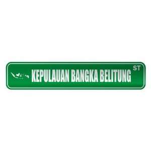   BANGKA BELITUNG ST  STREET SIGN CITY INDONESIA